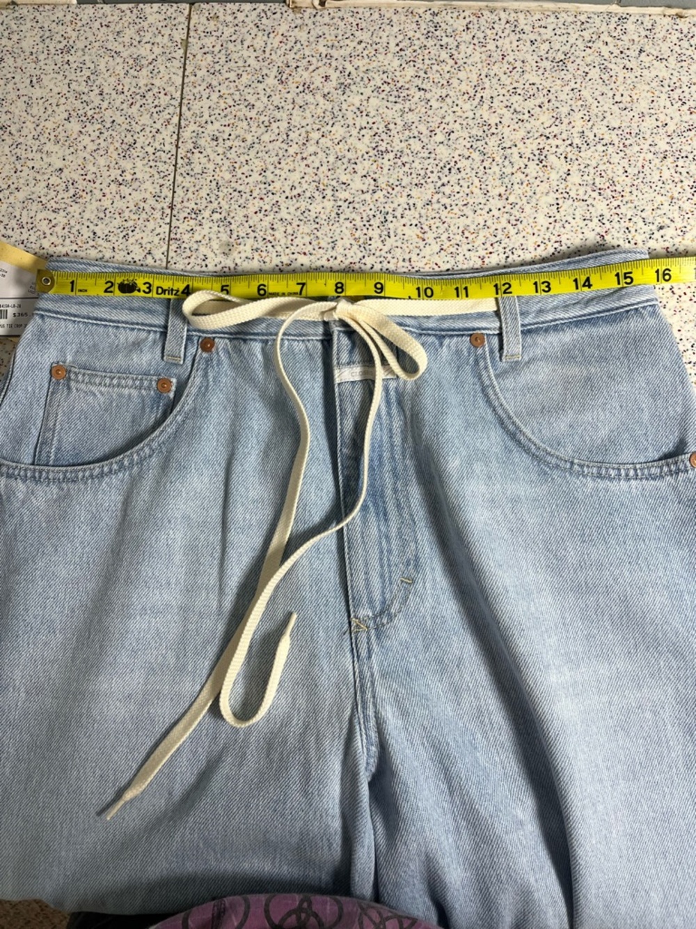 Closed NWT Morus Wide Leg Light Wash Denim Drawstring Jeans Women’s Size 28 - Picture 7 of 9
